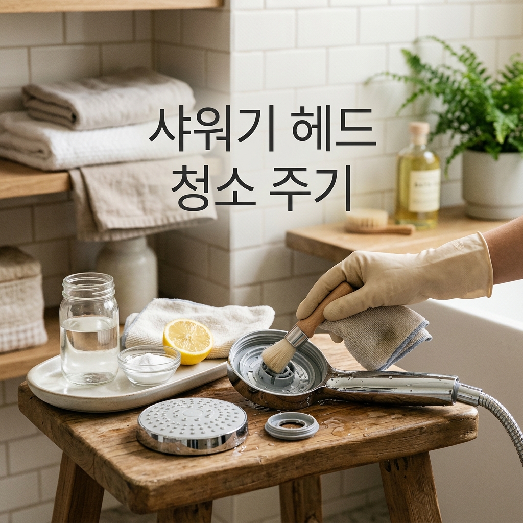 샤워기 헤드에서 이런 게 보인다면? 청소 주기를 확인하세요 1 ai thumbnail photography 샤워기 헤드 청소 주기 1786854683