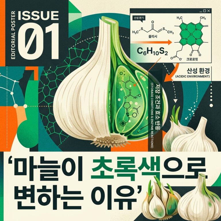 ai thumbnail poster 마늘이 초록색으로 변하는 이유 1786775205
