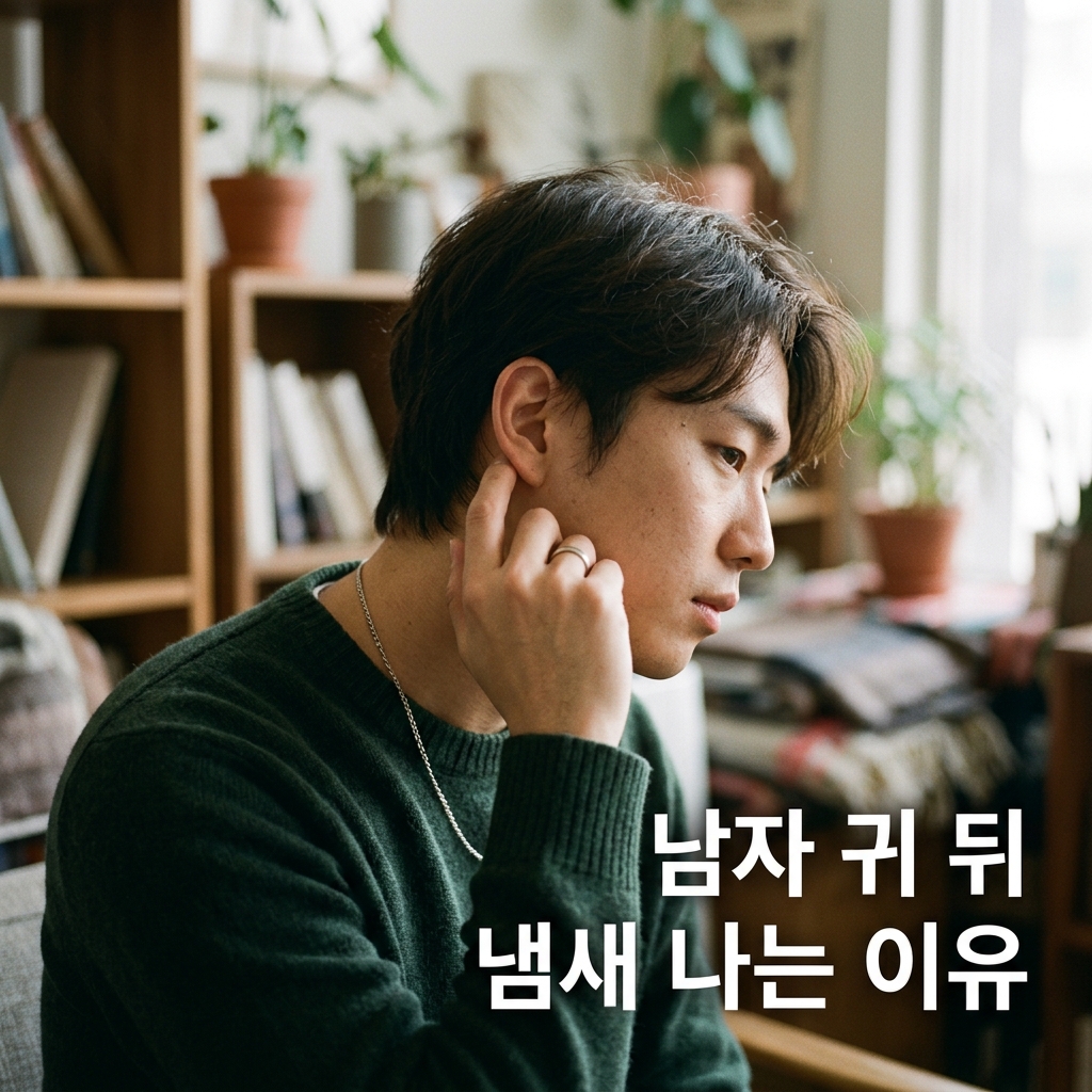 ai thumbnail photography 남자 귀 뒤 냄새 나는 이유 1788232707